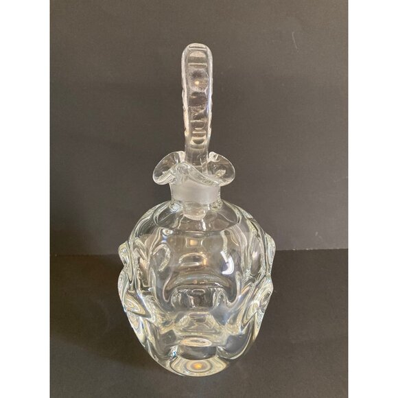 ÅSEDA GLASBRUK SWEDEN 1970's Clear Glass Thumbprint Glass Decanter Bo Borgström - Picture 4 of 8